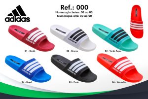Grade Fechada 12 Pares – Chinelo Slides Adidas – Ref ALE200